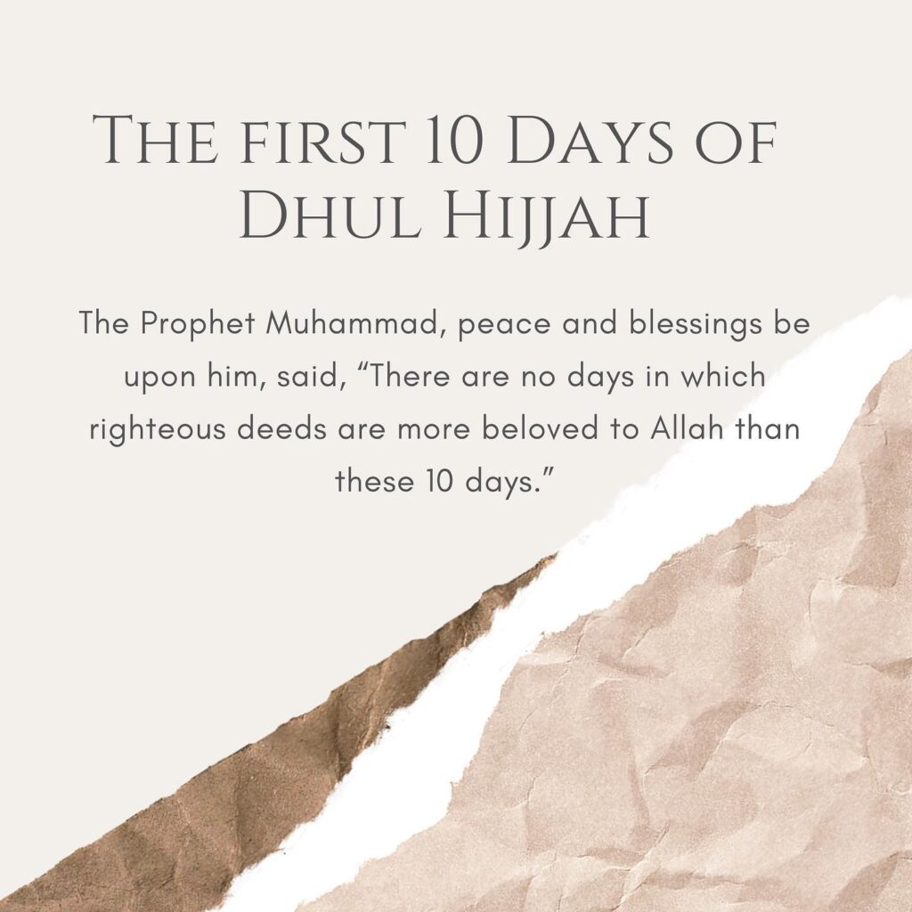 The month of Dhul Hijjah